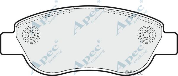 APEC BRAKING Комплект тормозных колодок, дисковый тормоз PAD1412